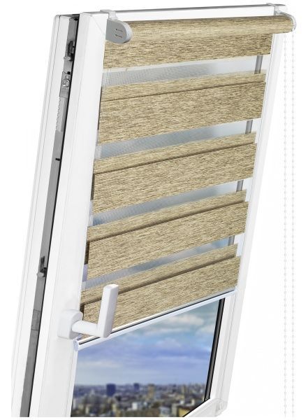 Ролета день-ночь Delfa Натур 52x160 см латте 