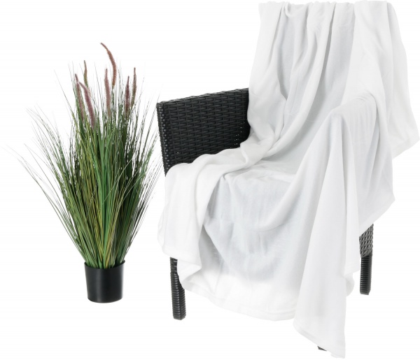 Плед LT флисовый 150x180 см серый UP! (Underprice) 