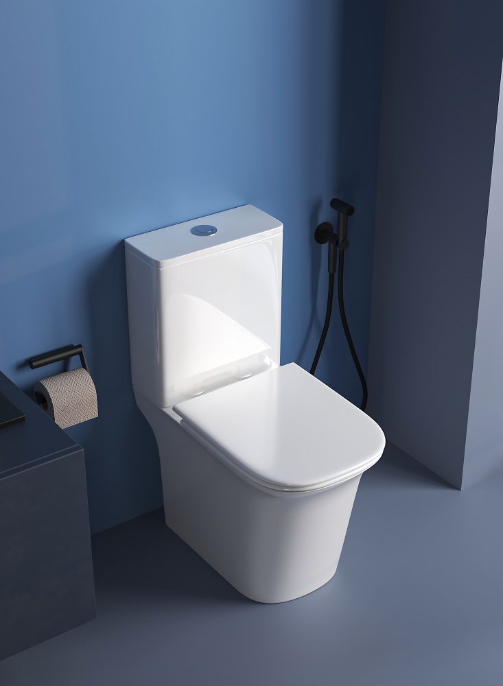 Унитаз-компакт Rapal Smaland Rimless, с сиденьем soft-close