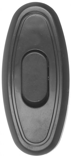 Выключатель одноклавишный без подсветки черный YK-1701-BK