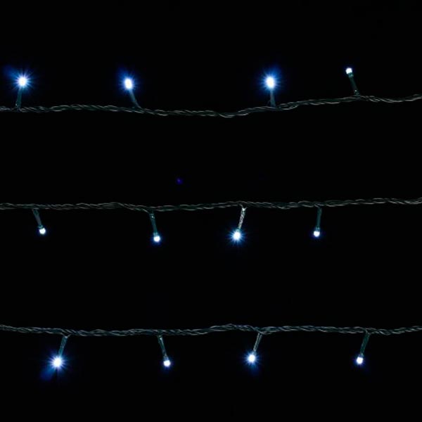 Гирлянда линейная LED 100 ламп 10 м холодно-белая