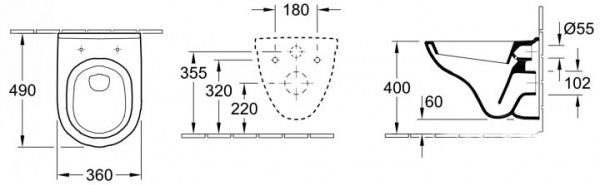 Унитаз подвесной Villeroy & Boch O.Novo 5688HR01 DirectFlush