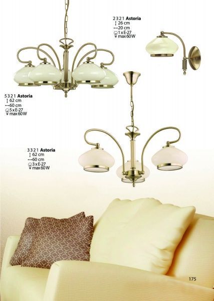 Люстра подвесная ALFA ASTORIA 5xE27 медь 5321;5325321 