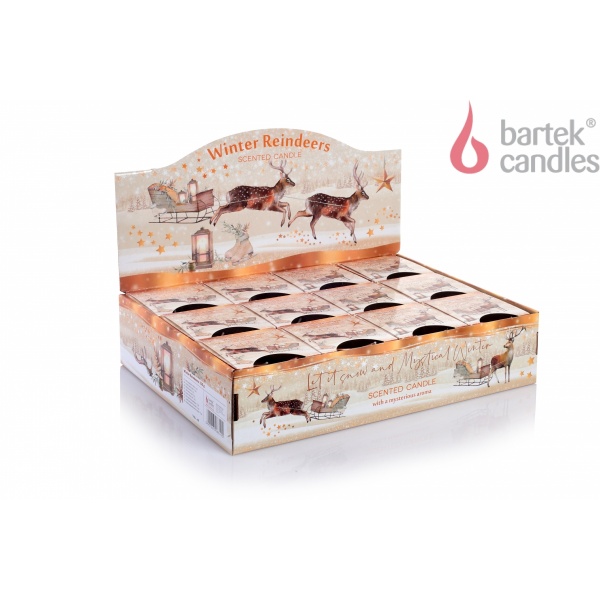 Свеча Зимние олени 115 г Bartek Candles
