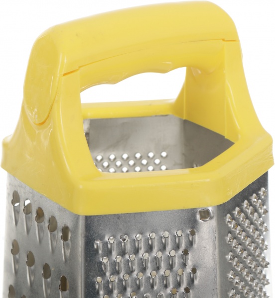 Терка шестиугольная металлическая с пластиковой ручкой