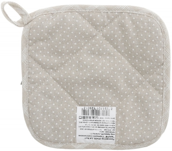 Прихватка Шале Горошок з клітинкою 20x20 см бежевий La Nuit 