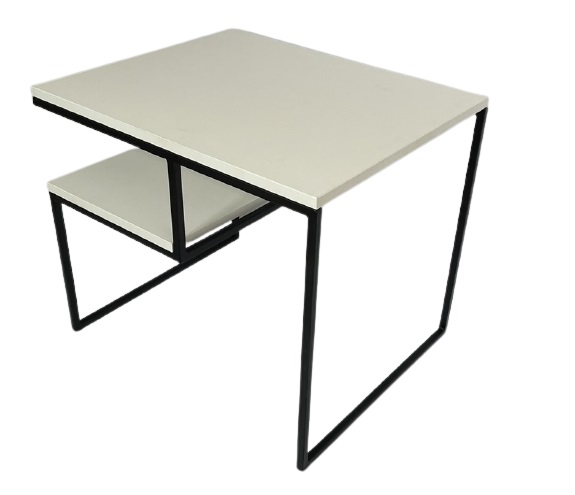 Стол журнальный Нью-Йорк белый 600x500x500мм Гефест 