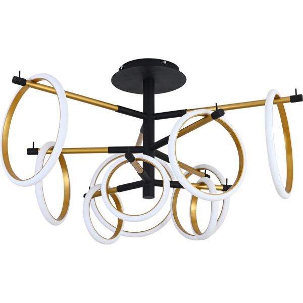 Світильник світлодіодний Hopfen Nik-133 з пультом ДК 133 Вт чорний 3000-6000 К 