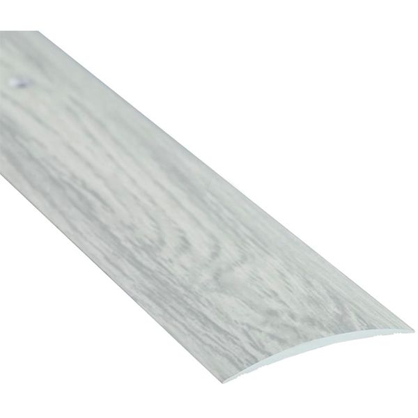 Порожек алюминиевый декорированный Braz Line гладкий с отверстиями 40x2700 мм дуб снежный 