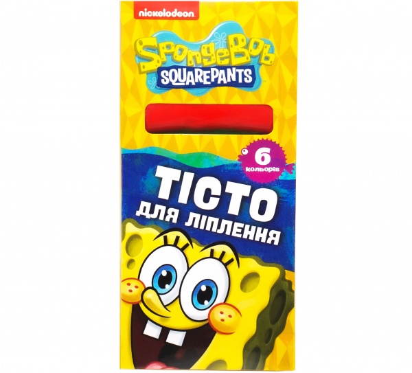 Тісто для ліплення SpongeBob 6 кольорів 122293