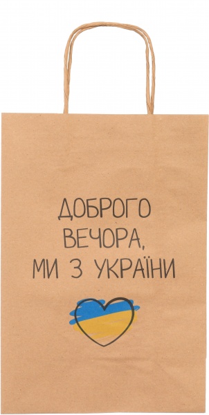 Пакет бумажный Флаг крафт L