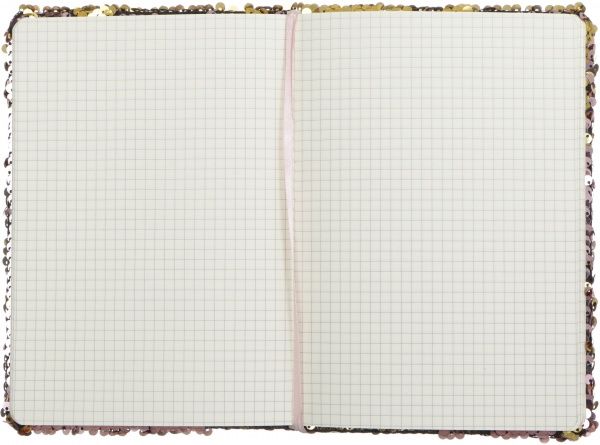 Блокнот Паєтки А5 96 арк. в клітинку золотисто-коричневий JONSER