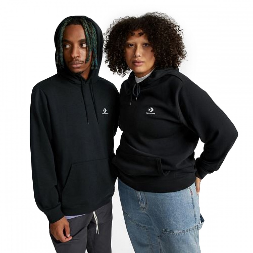Джемпер Converse STANDARD FIT LEFT CHEST STAR CHEV EMB HOODIE FT 10023874-001 р.S чорний