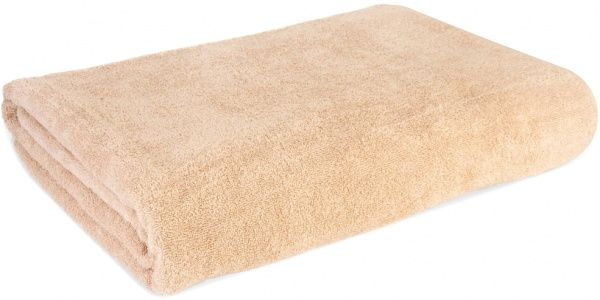 Простынь махровая 400 г/м² 200x220 см бежевый Saffran 