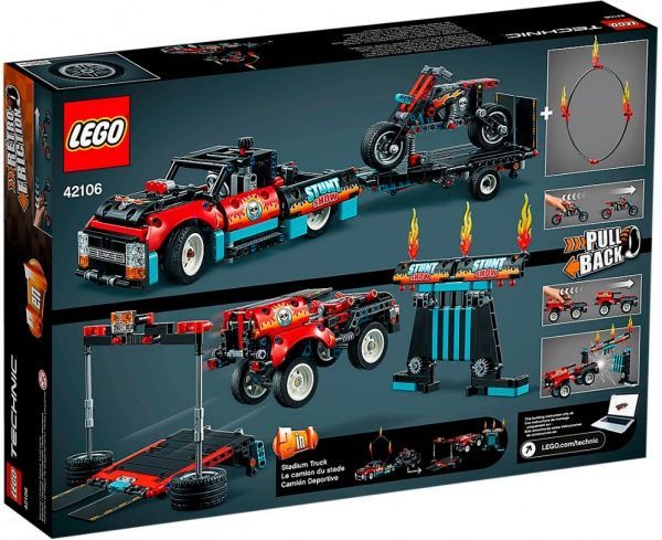 Конструктор LEGO Technic Каскадерська вантажівка й мотоцикл 42106