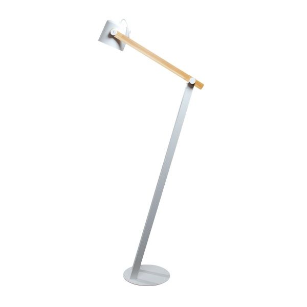 Торшер Светкомплект LOFT TR 160 E27 40 Вт білий/дерево 