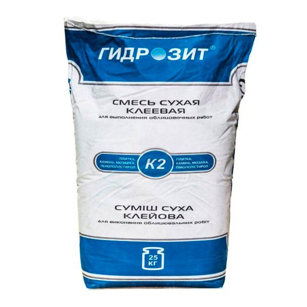Клей для плитки Гідрозіт К2 25 кг