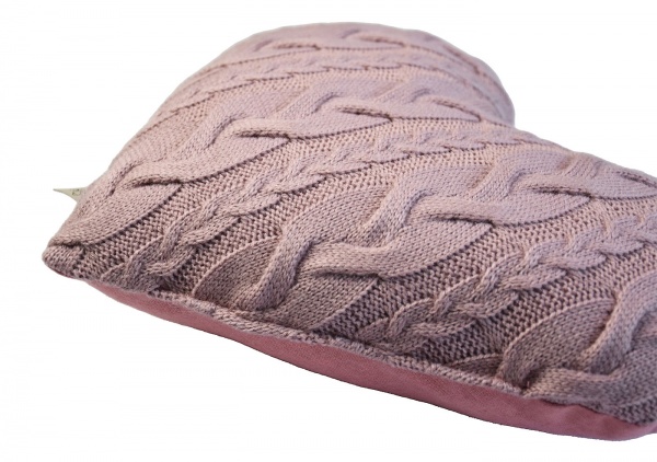 Подушка декоративна Серце 33 см рожевий 