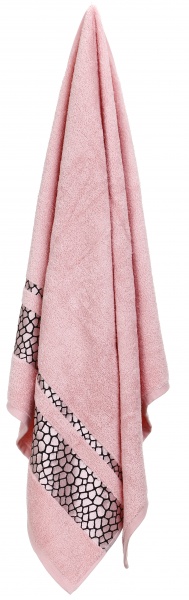 Набір рушників Rhomb 50х90+70х140 450г/м2 рожевий Begenal 