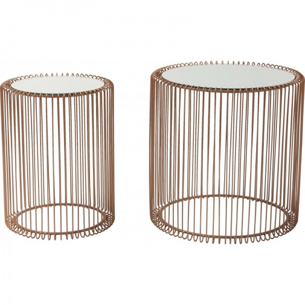 Стол декоративный KARE Design Wire copper , набор из 2 шт 