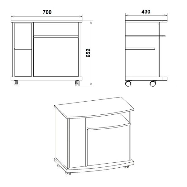 Тумба под телевизор Компанит New Амбассадор орех