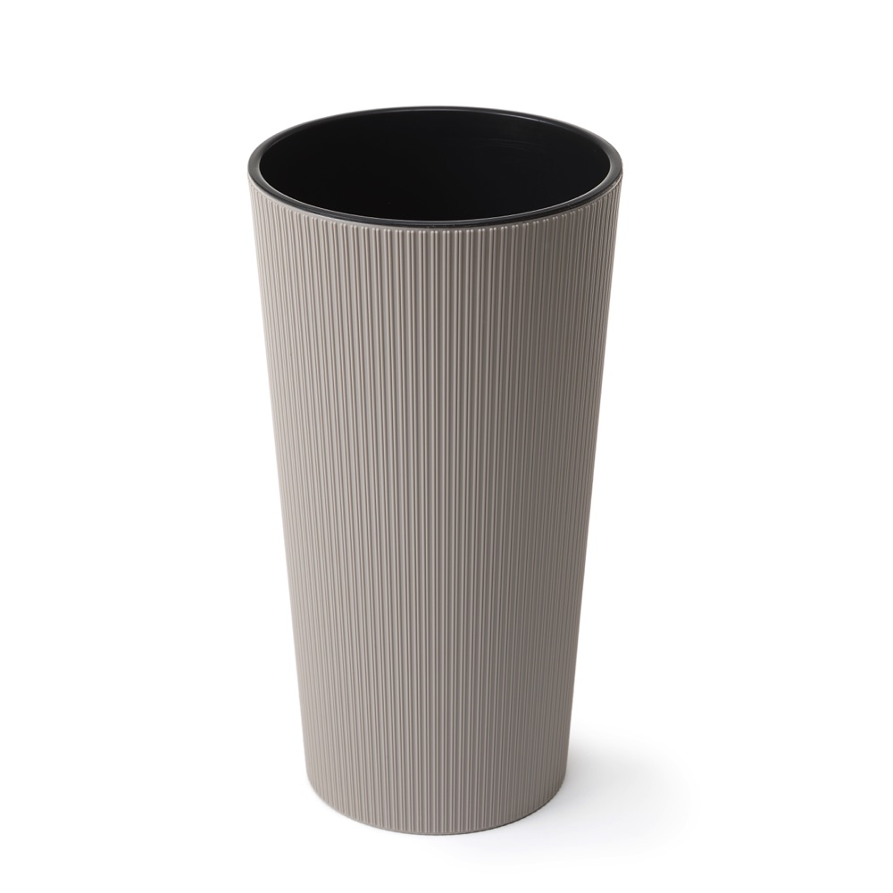 Вазон пластик LILIA jumper круглий сіро-коричневий 12,5 л Ламела (9448654)