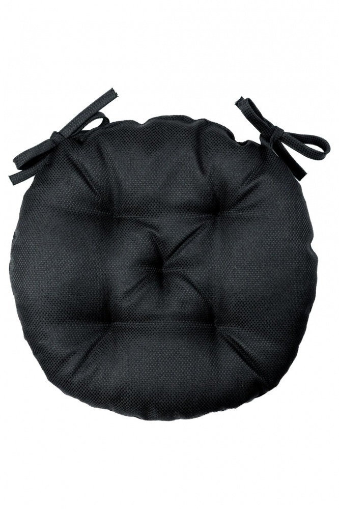 Подушка на стул Dх40 см LEON черная Прованс