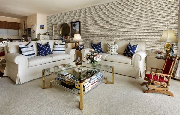 Плитка гипсовая прямая Арт-Декор София премиум бежевая 0,5 кв.м 