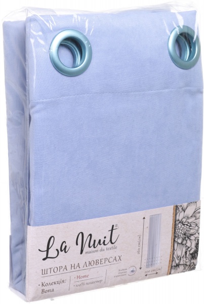 Штора BONA 200х260 голубой La Nuit