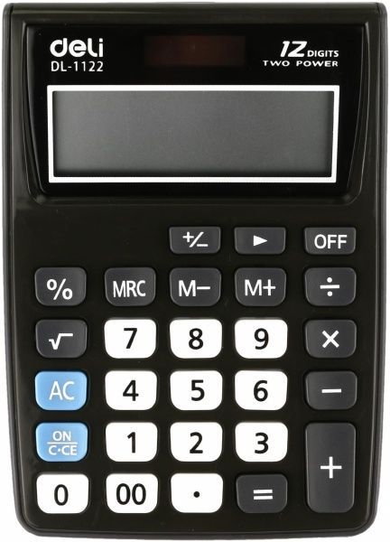 Калькулятор 1122Е професійний 120x86x30 мм Deli