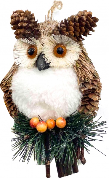 Декорация Dalian Everglory сова 14 см коричневый B2051