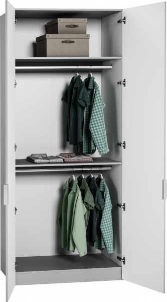 Шафа для одягу Грейд Стефані-2 агат сірий глянець 