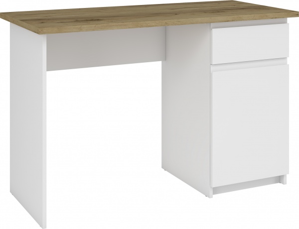 Стол письменный Грейд Микс Премиум J-pull 1200х550х779 мм дуб крафт золотой/белый 
