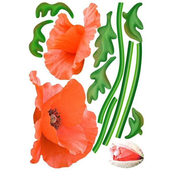 Декоративная наклейка Маки