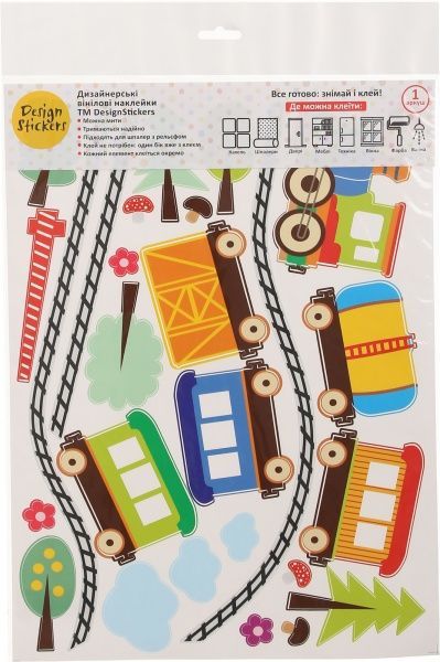 Декоративна наліпка Design stickers Паротяг 29.7x42 см