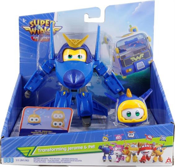Игровой набор Super Wings Transforming Джером и любимец EU770443