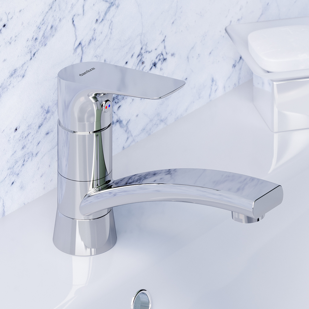 Смеситель для умывальника Damixa Jupiter 770220001 с поворотным изливом