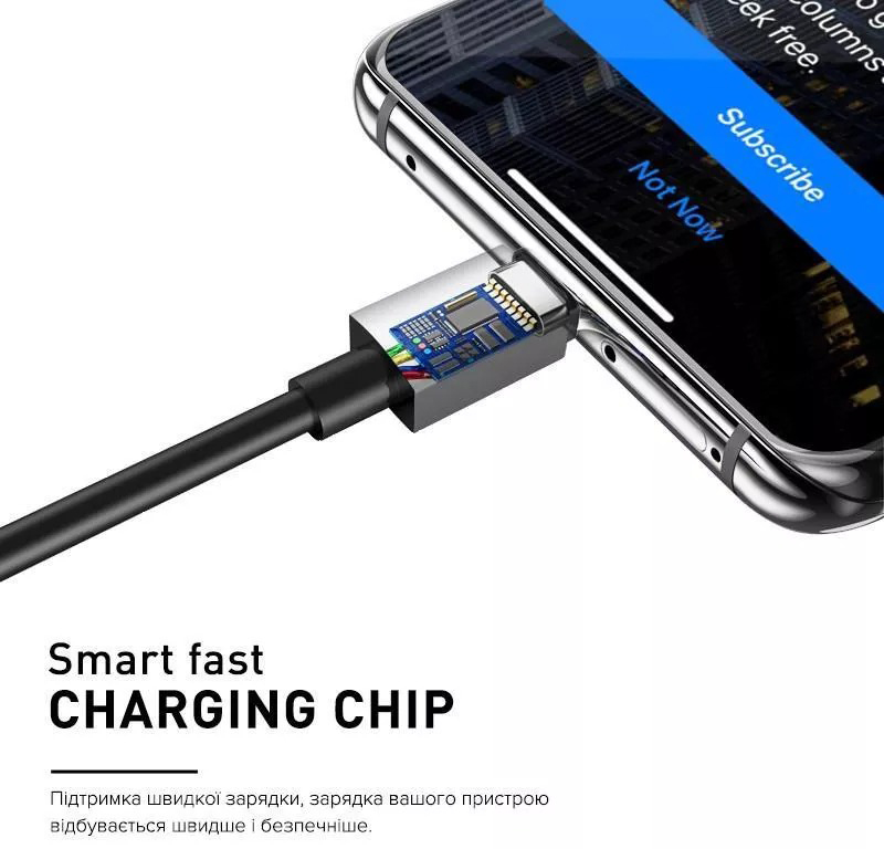 Кабель Luxe Cube 3A/60W USB-C to USB 1 м белый (8889998698469)