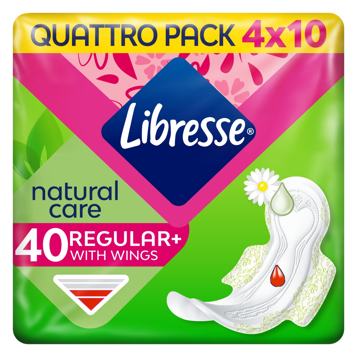 Прокладки гігієнічні Libresse Natural Care Regular 40 шт. — фото 1