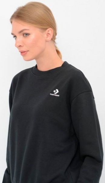 Джемпер Converse EMBROIDERED STAR CHEVRON CREW FT BLACK 10019441-001 р. XS черный