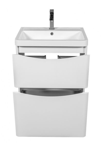 Тумба підлогова Aqua Rodos Vista білий глянець з умивальником Ваr 60 см