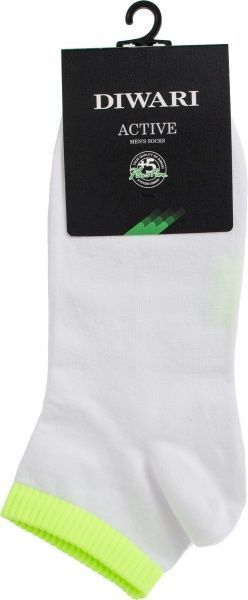 Шкарпетки Diwari ACTIVE 068 р. 40-41 білий із салатовим 