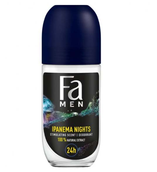 Антиперспірант для чоловіків Fa Ритми Бразилії Ipanema Nights 0% солей алюмінію 50 мл