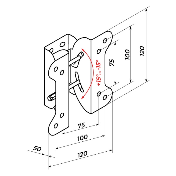 Крепление для телевизора HausMark TWB-11 наклонные 10