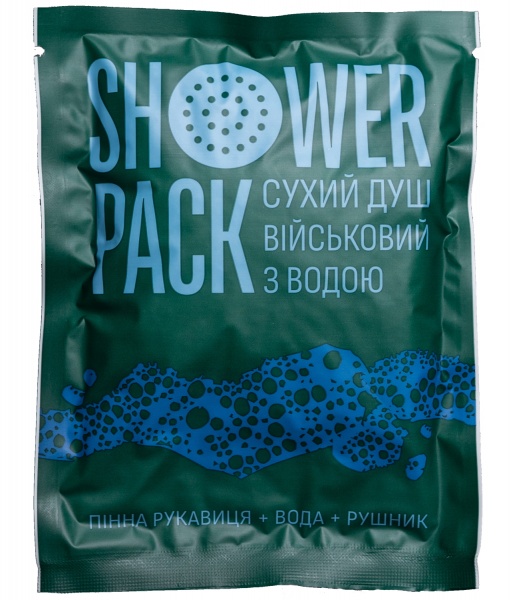 Душ одноразовый SHOWER PACK сухой, военный с водой
