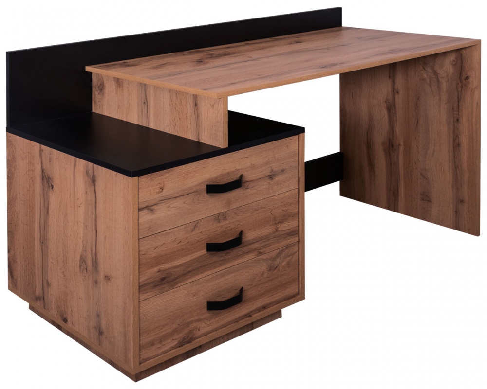 Стіл письмовий DC Палермо 835х1380х516 мм дуб тахо/чорний/дуб тахо