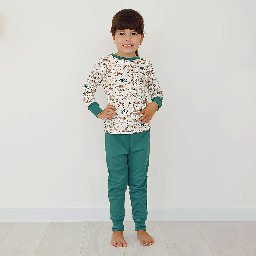 Пижама детская для мальчиков Blanka Дино р.104–110 зеленый 110553