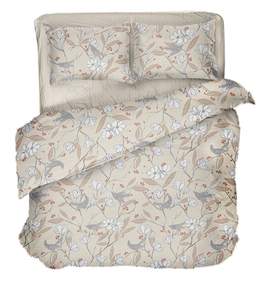 Комплект постільної білизни 2.0 BIRDY мультиколор Luna