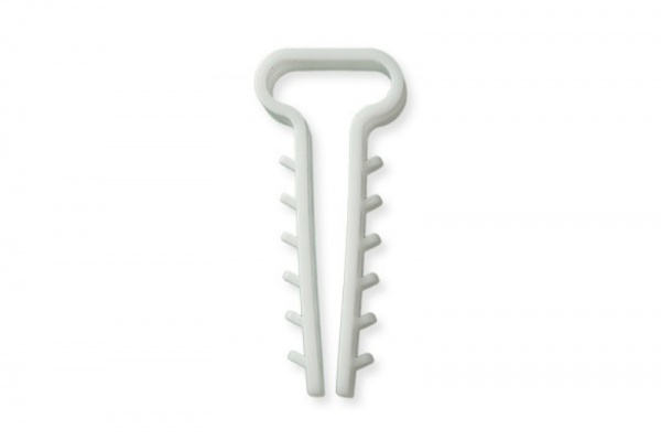 Дюбель-елка плоский (10х5) 50 шт. белый 