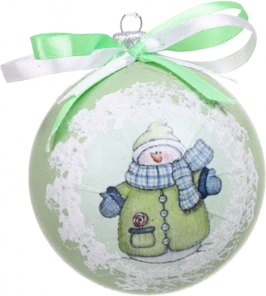 Шар новогодний Декупаж d 80 мм в ассортименте